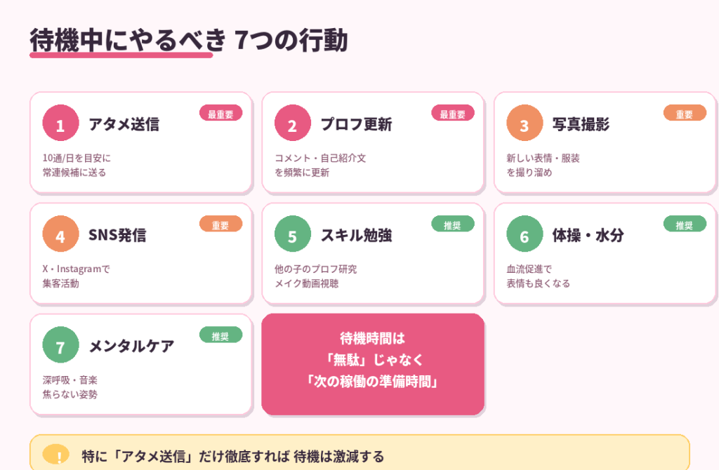 チャトレの待機中にやるべき7つの行動